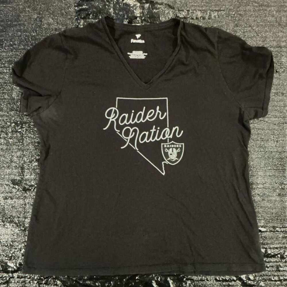 Nfl Women's Black and Grey T-shirt